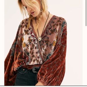 Free People Mata Hari Velvet Top